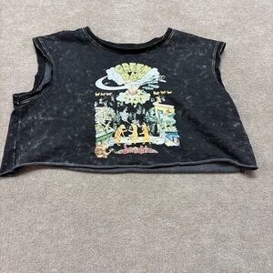 Green Day “Dookie” Album Graphic Cropped Tank Top  1708